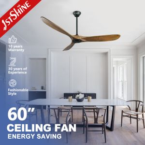 Quality 220v Solid Wood Ceiling Fan Low Power Consumption Power Efficient for sale