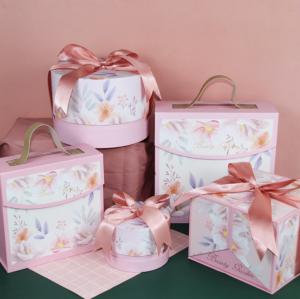 Quality New Creative Pink Flower Candy Boxes Wedding Party Gifts Box Paper Chocolate Boxes Package for sale