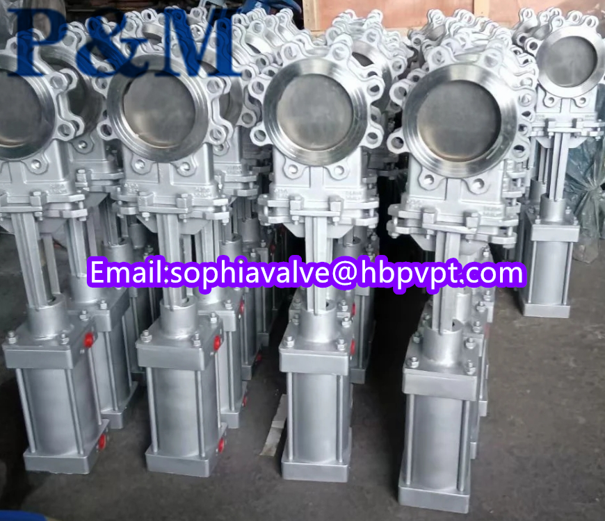 JIS10K rising stem cast steel knife gate valve