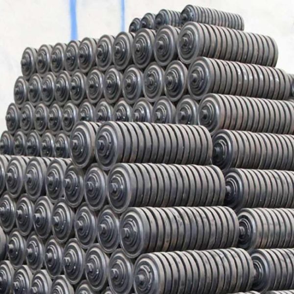 Black Ends Mining 220v Conveyor Impact Roller