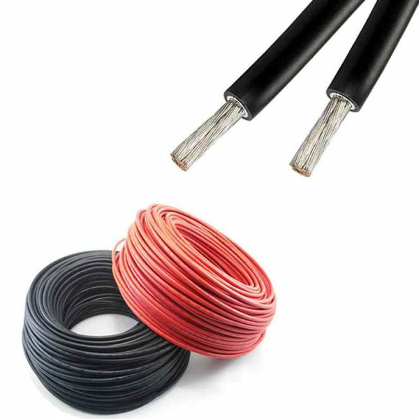Twin Core 6mm Solar PV Panel Cable 35MM Wears Resistance