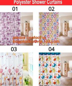 Quality bath mats sets shower curtains, POLYESTER BATHROOM CURTAIN, HOTEL SHOWER CURTAIN, PEVA bath curtain, polyester cotton fa for sale