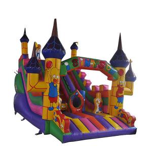 China Commercial Inflatable Bouncers With Slide , TUV Slip And Slide Jumping Castle on sale