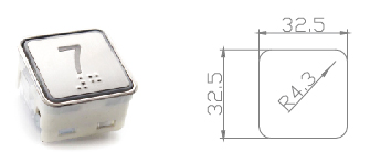 Lift Square Passenger Replacement Elevator Buttons For Passenger Elevator