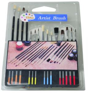 Quality Slim Long Handled Paint Brushes , Personalised Paint Brush Set T With Plastic Palette for sale
