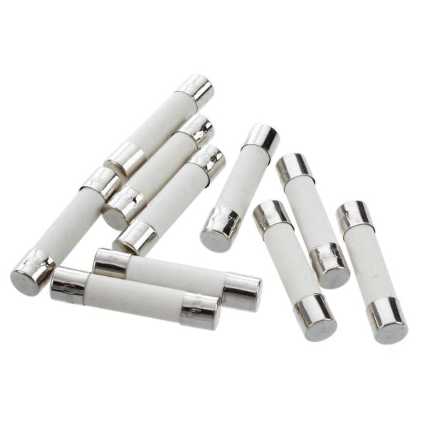 Canada cUL Certificated 6.3mmx32mm Quick Blow Cartridge Sand Filled Ceramic Tube Fuses 100mA-50Amp For DC Applications