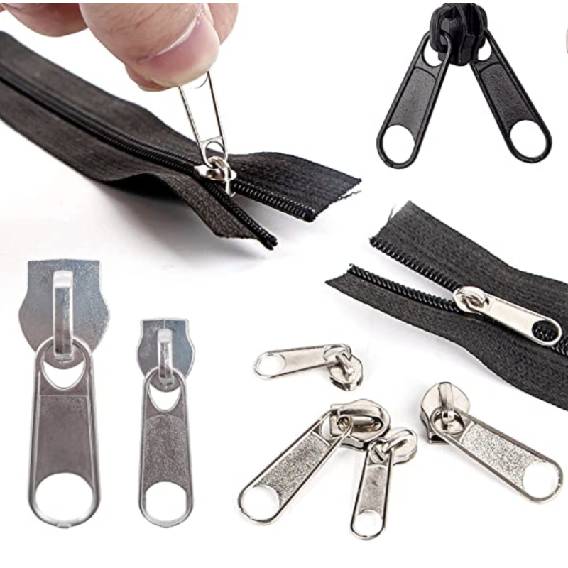 DIY Craft Silver Metal Zipper Sliders Replacement Antioxidant Rust Resistance Antitear