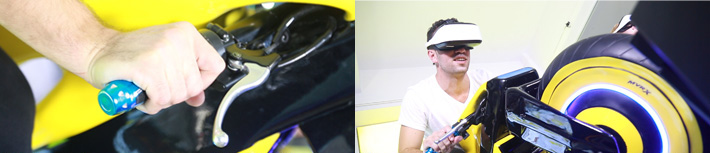 Multiple Players Motion Simulator Ride , Black 1500w Electric Racing VR Motion Ride