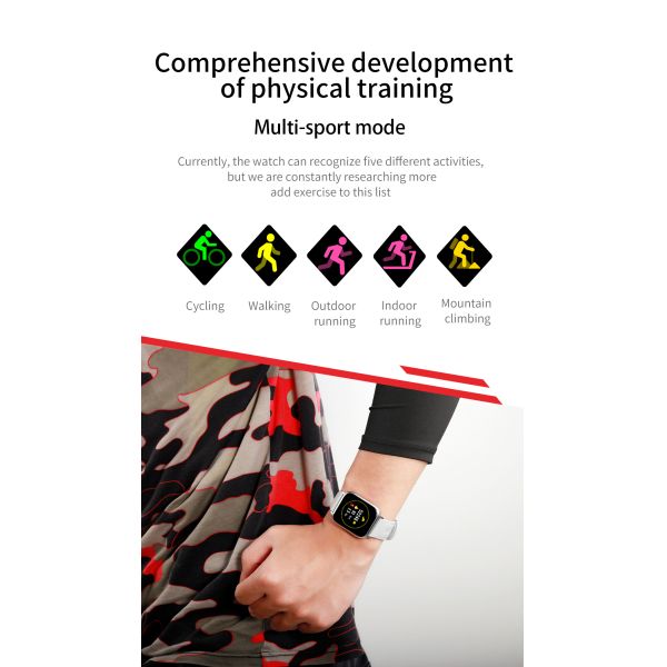 IP68 200mAh OLED Android 5.1 Bluetooth Smart Wrist Watch With Silicone Band