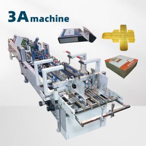 China Speed 4-Corner-Box-Folder-Gluer Carton Box Auto Folder Gluer Machine Computerized Yes on sale