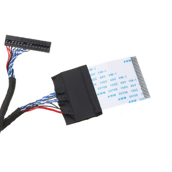 Industrial 2CH 8 - Bit 30 Pin LCD LVDS Cable FFC To Dupont Interface LTM190BT07