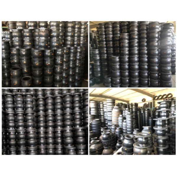 Customized DN150 JIS Galvanized Carbon Steel EPDM Rubber Joint Double Ball Bellows Flange Rubber Joint