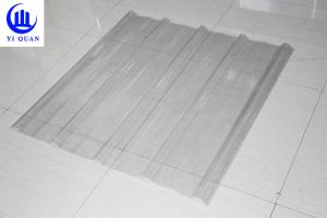 Quality FRP Sun Translucent Corrugated Roofing Sheets / Corrugated Clear Plastic Roof Panels for sale