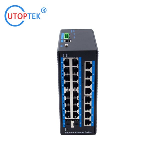 UT2G24FM-SFP L2 Managed Industrial 2x1000M SFP+24x10/100M RJ45+1xConsole port, DIN Rail,-40 ~+85 ℃ Ethernet Switch