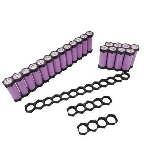 Quality Cylindrical  ABS 18650 Battery Holder 2 Cell 6P 10P 13P Size Black Color for sale