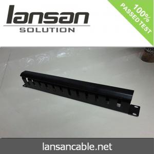 Quality Black Plastic Network Cable Management 1U High Density Horizontal RoHS for sale