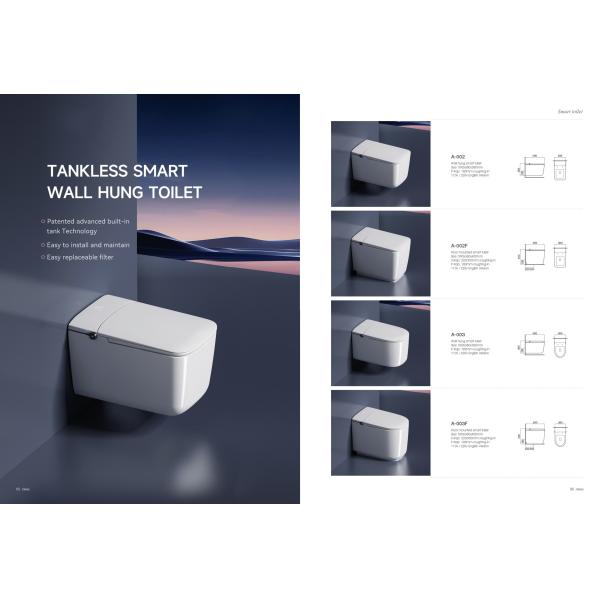 Custom Smart Toilet Bidet Built in Bidet Heated Seat Elongated Japanese Automatic Flush Dryer Night Light Elongated Smart Toilet