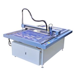 Blue Frame Silver Case Garment Cutter Perfect for Apparel Board PVC Sheet