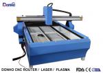 Blue CNC Plasma Metal Cutting Machine / Industrial Plasma Cutter With Rotary