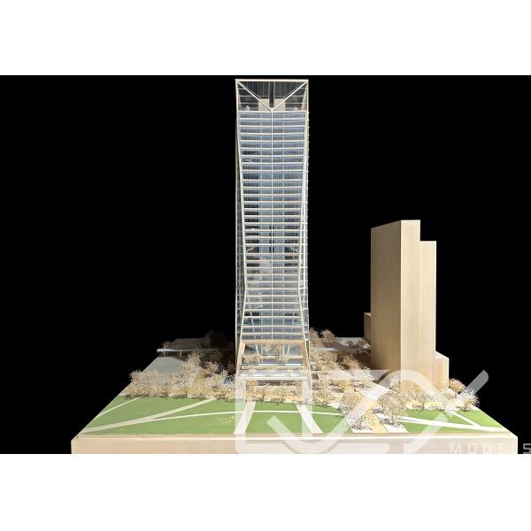 Wooden Miniature Skyscraper Model Qianhai Office Building Project