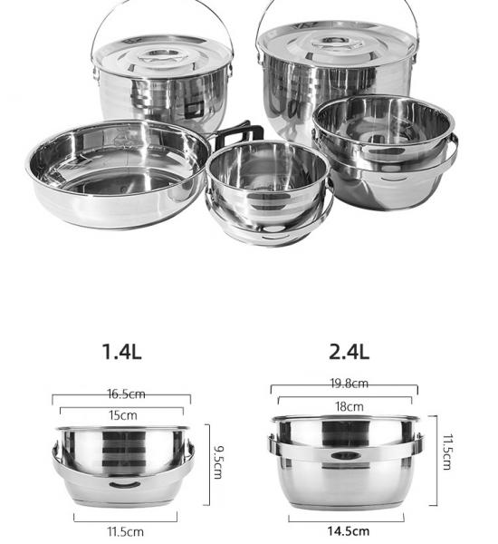 Factory Direct Sale 9 Pcs Cooking Pans And Pots Camping Portable Set Picnic Pots And Pans Outdoor Camping Equipment Set