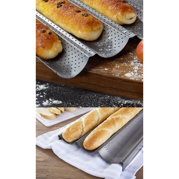 Custom Size Aluminum French Bread Baking Tray For Food Industrial