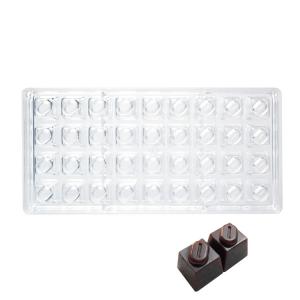 China Cube Shape Custom Chocolate Molds DIY PS 3D Silicone Chocolate Molds on sale