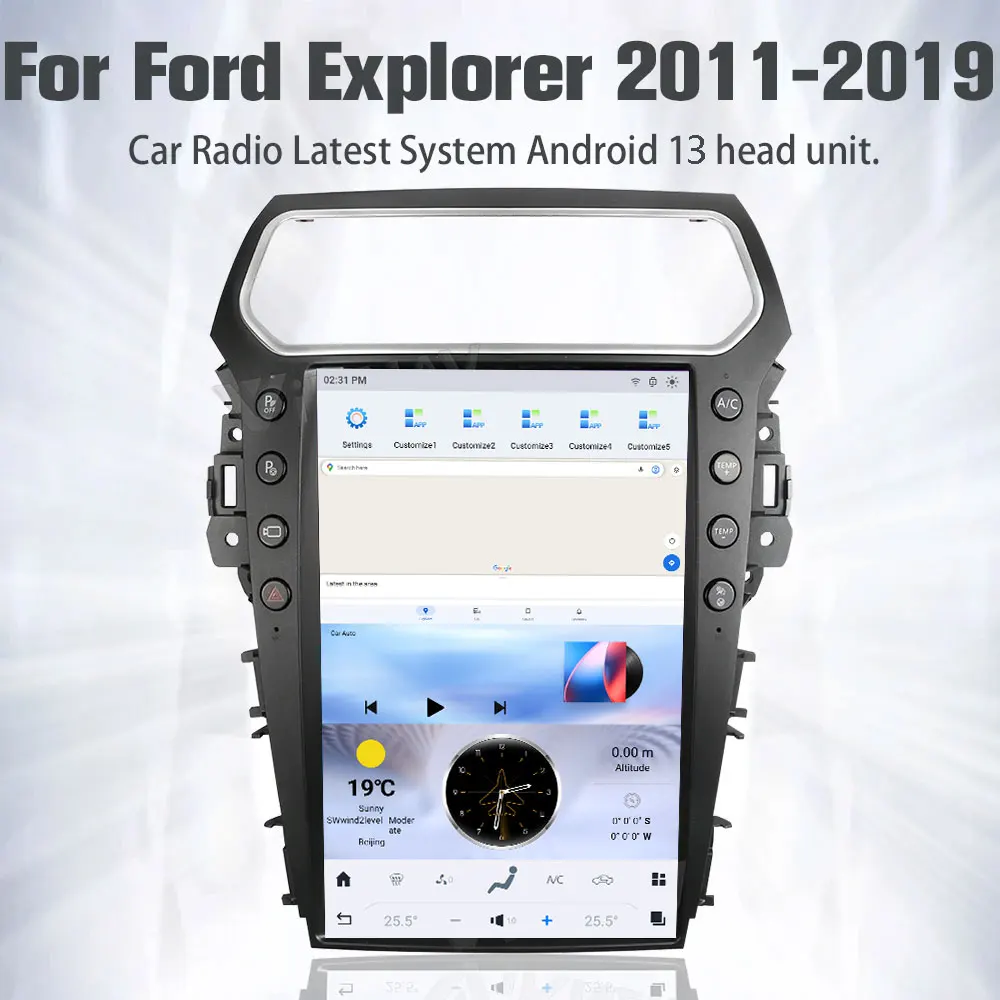 Viknav 13.6 inch Car Radiio Android 2016 Ford Explorer Radio Multimidia Radio GPS Navigator