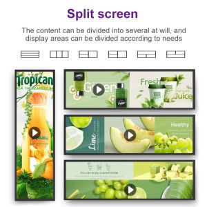 2K Stretched Bar LCD Shelf Display Android Promotion Ads Screen
