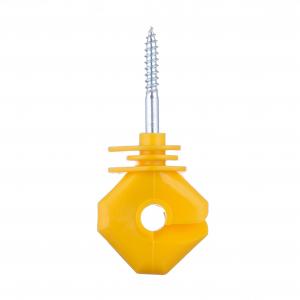 Quality Diamond Ring Insulator-Yellow Electric Fence Insulators Screw-In Ring Insulator for sale