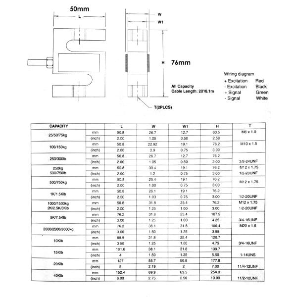 STC 5kg S Tension Weighing Compression Load Cell