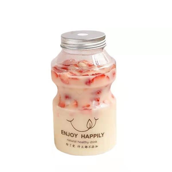 OEM ODM 300ml 500ml Empty Yakult Pet Bottle Disposable Printed Logo