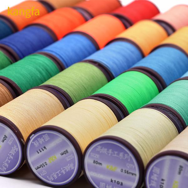 Red Kangfa Boho Leathercraft Thread 0.35-0.8mm for Sewing Round Waxed Genuine Needles