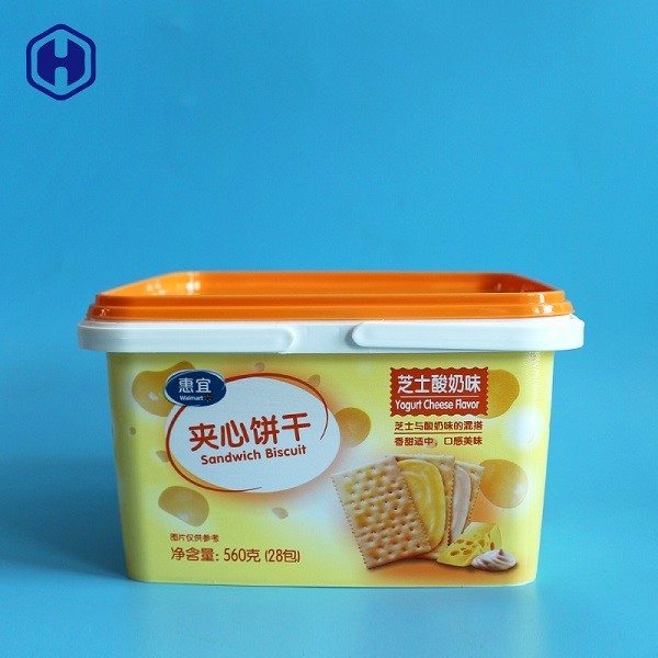 Aesthetic Feeling IML Tubs 3200ml Dried Cookies Biscuits 560g Packing