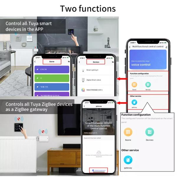4 Inch Tuya Zigbee Gateway Smartlife Zigbee Hub In Wall Control Panel