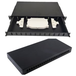 24/48 Port Fiber Optic Patch Panel CE / ISO / ROHS