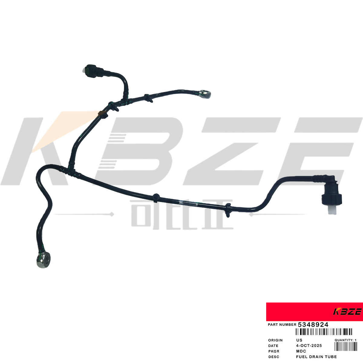 Quality 5348924 CUMMINS QSF3.8 DIESEL ENGINE FUEL DRAIN TUBE FOR XE135 CLG915E EXCAVATOR for sale