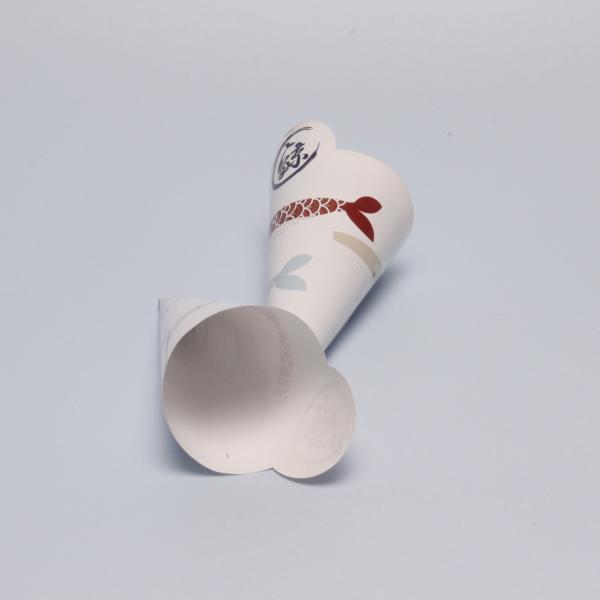 Disposable Cone Ice Cream Cups Custom Printed Packaging Paper Pack Sleeves
