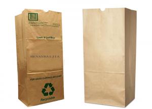 Quality Garbage Brown Waxed Kraft Paper Bags 100% Biodegradable Disposable Compostable for sale