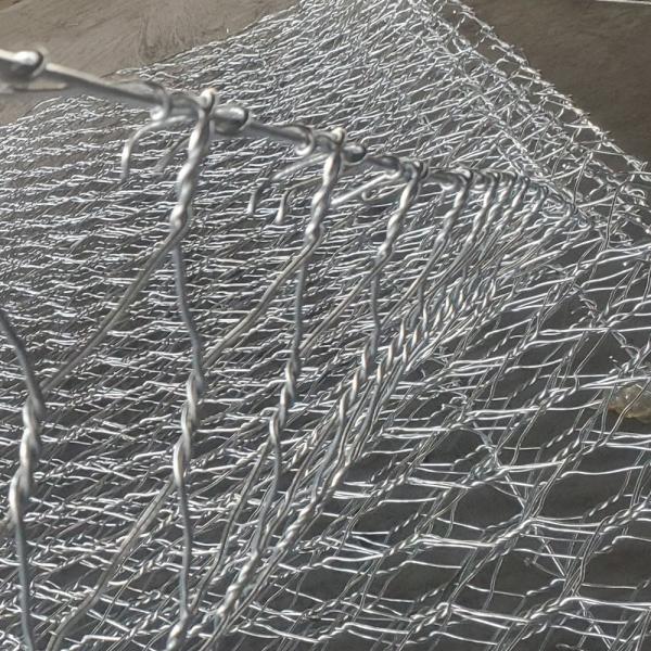 Galvanized Gabion Box Wire Mesh 2m Length Anti Rust Woven
