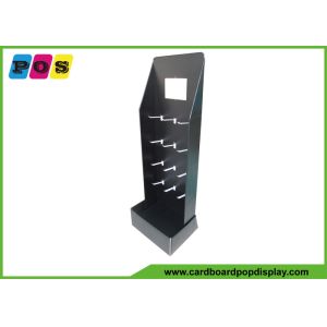 Buy cheap Black Printing Cardboard Floor Promotion Sales Display Stand With Plastic Pegs from wholesalers