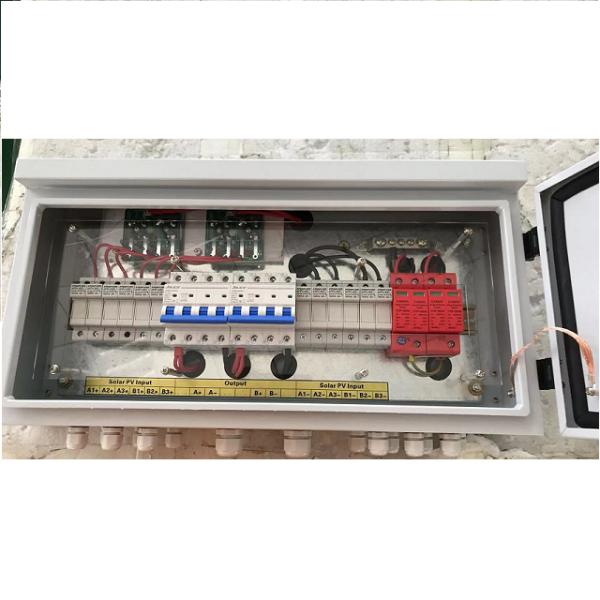 Solar PV Combiner Box DC1000V 15A 6 In 2 Out For Home Solar System