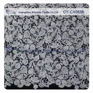 China Floral Embroideried 100 Polyester Lace Fabric / Home Decor Fabric on sale