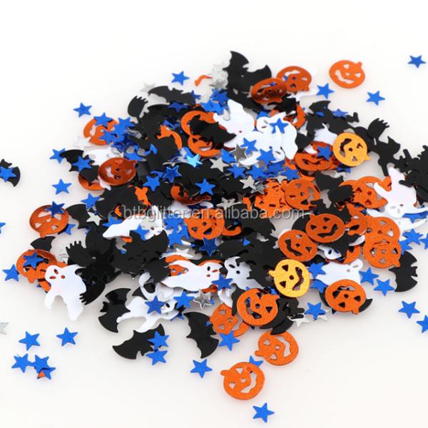 Add Some Fun to Your Toys Collection with Colourful Glitter Mix of Star Pumpkins Ghost Witches Hat Bat Halloween Shapes