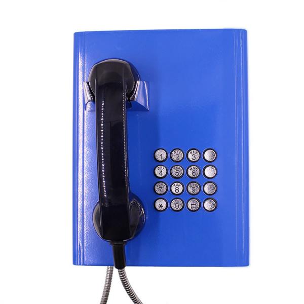 Buy Full Keypad Vandal Resistant Telephone Blue Color With Robust Cold - Rolled Steel Body at wholesale prices