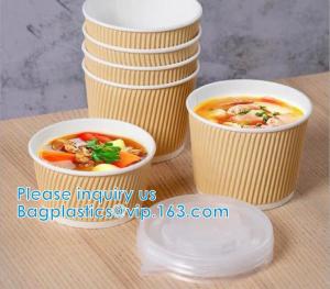 Quality Eco Friendly, Oil Resistant, Salad Soup Rice Noodles Bowl, Bamboo Pulp, Disposable, Kraft Paper Bowl Lid for sale