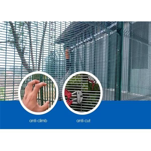 PVC Powder Coated Wire Mesh Fence 3" X 0.5" X 8 Gauge 358 Anti Climb Wire Mesh Fencing