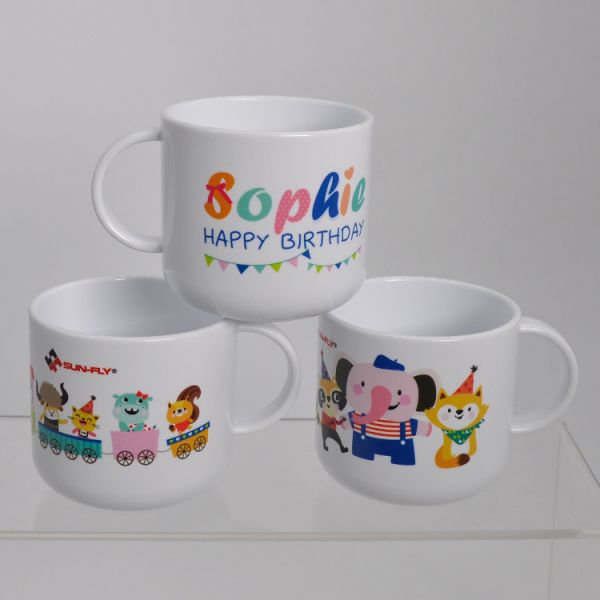 Cute Blank 6oz White Plastic Sublimation Cups