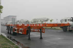 China 40ft Skeletal Three Axles Steel Shipping Container Trailer Chassis ISO9001 CCC on sale