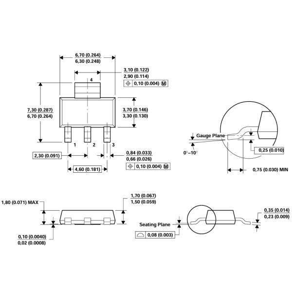 LM1117IDTX-3.3/NOPB 3.3V 800mA LDO Regulator with 1V Dropout 0.4% Accuracy Current/Thermal Protection Stable with Ceramic Caps SOT-223 Package -40°C